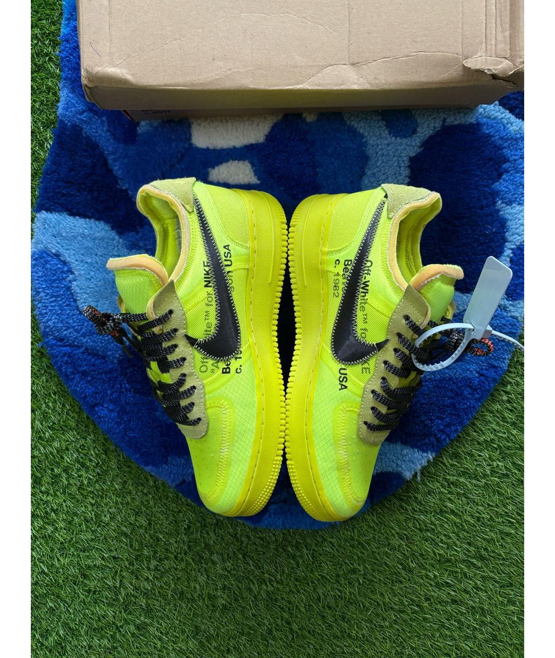 NIKE X OFF-WHITE Зеленые синтетические низкие кроссовки / кеды, фото 3