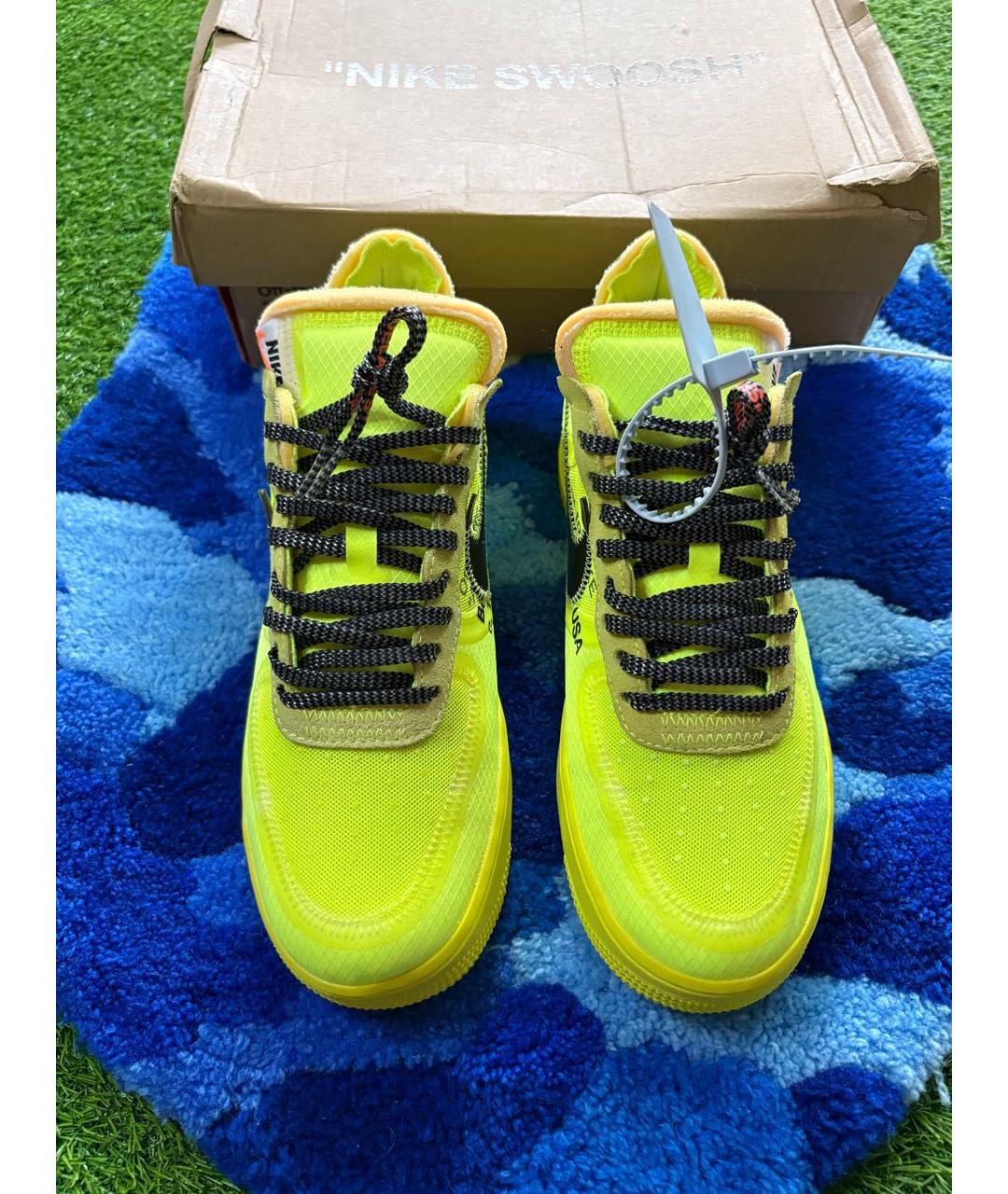 NIKE X OFF-WHITE Зеленые синтетические низкие кроссовки / кеды, фото 2