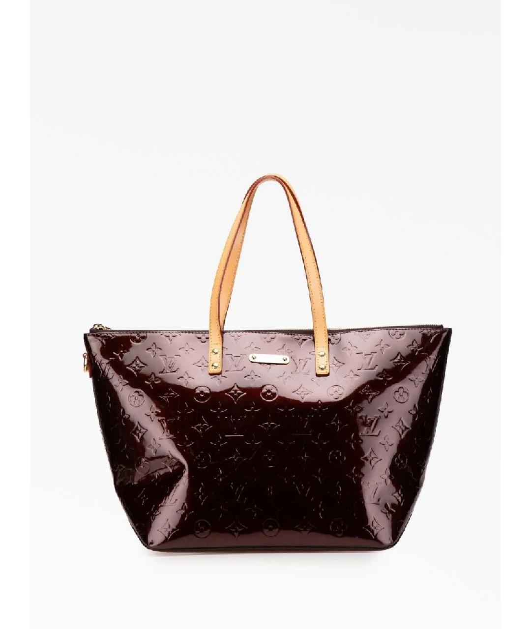 LOUIS VUITTON Бордовая сумка тоут из лакированной кожи, фото 10