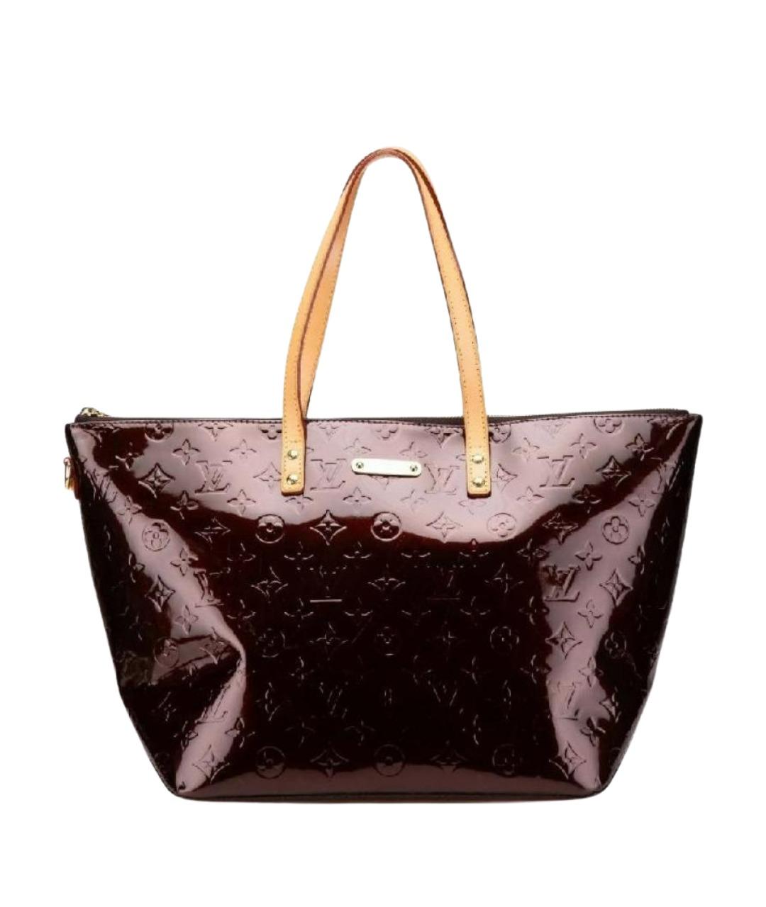 LOUIS VUITTON Бордовая сумка тоут из лакированной кожи, фото 1