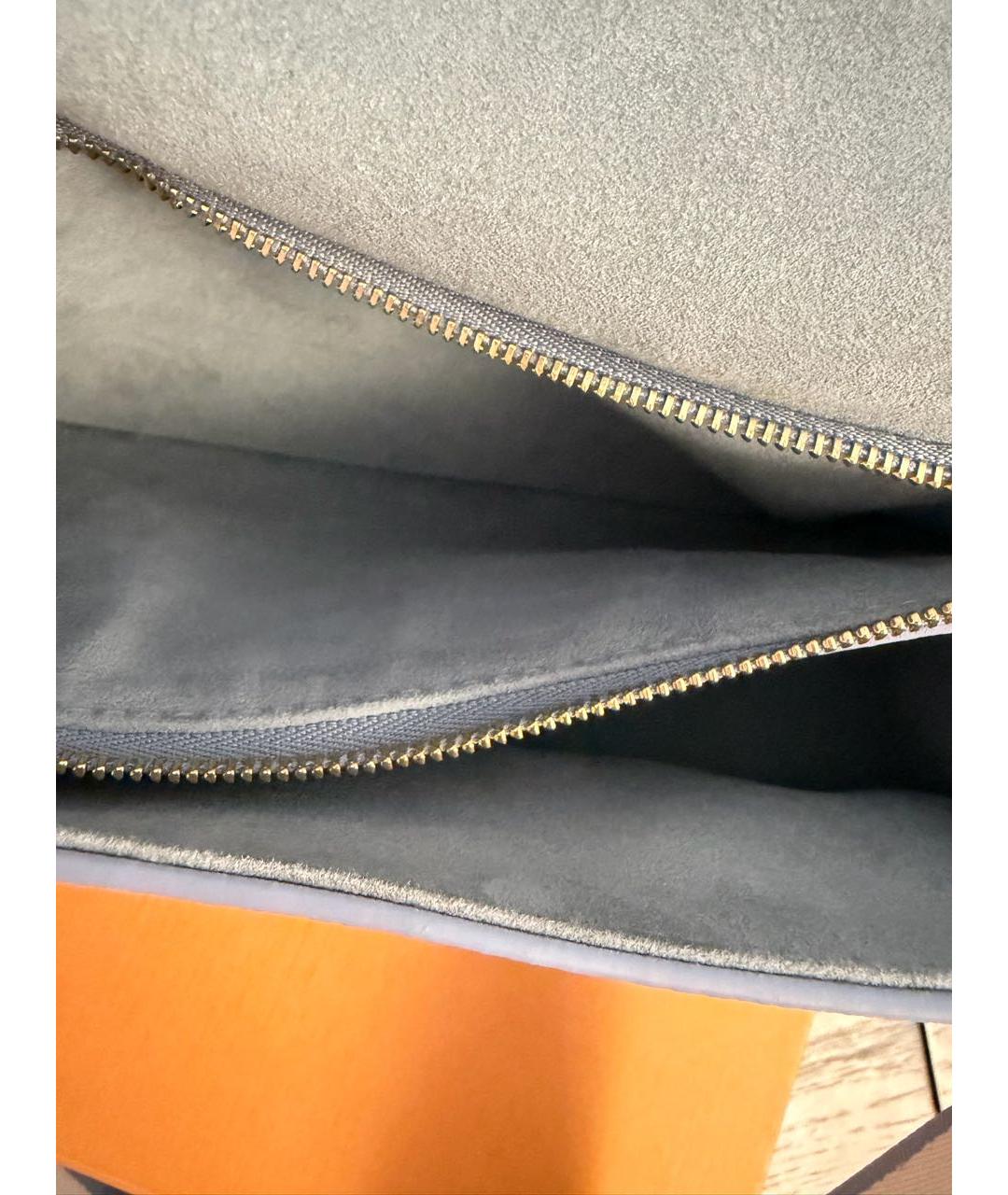 LOUIS VUITTON Голубая кожаная сумка через плечо, фото 5