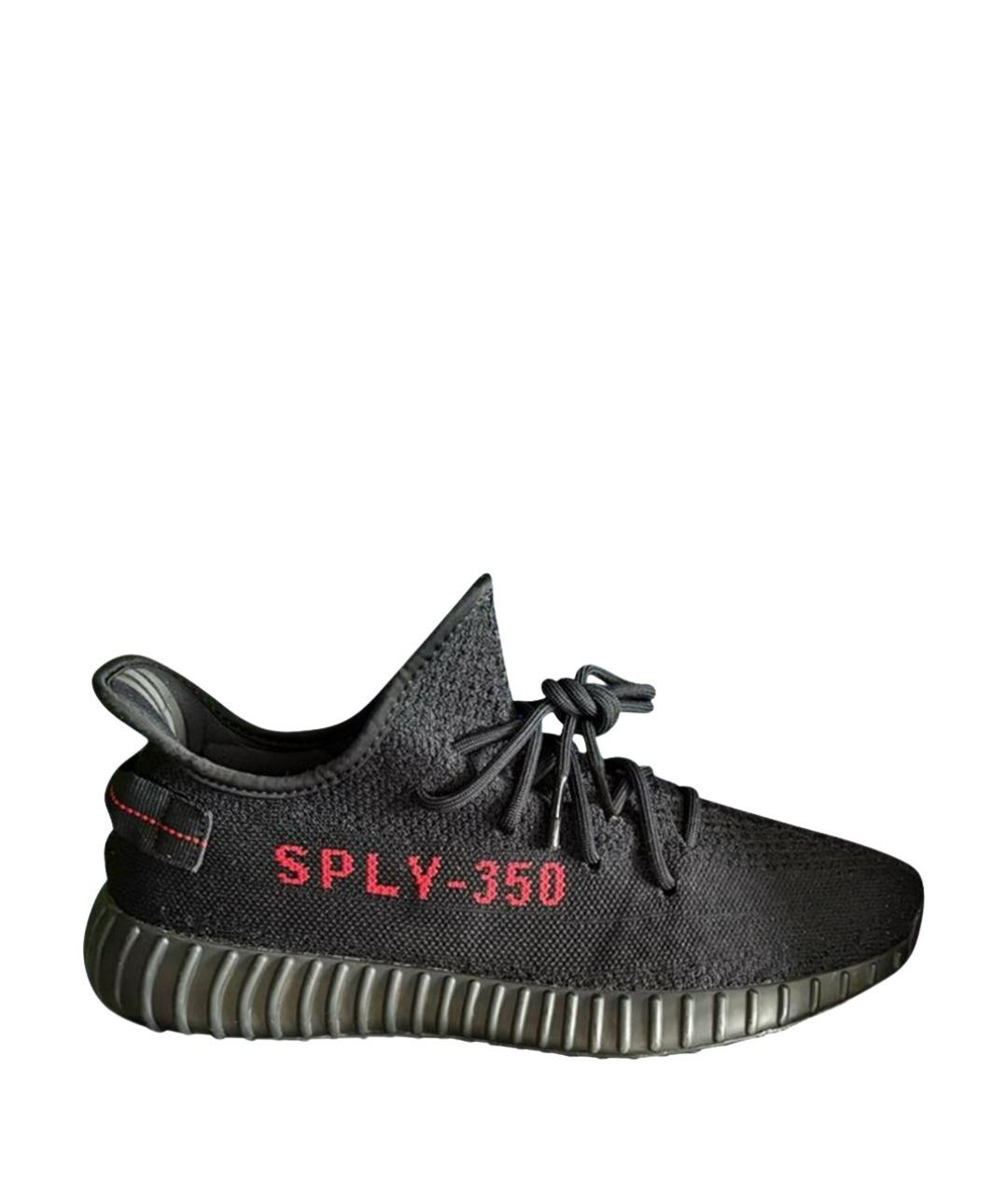 ADIDAS YEEZY Черные текстильные низкие кроссовки / кеды, фото 1