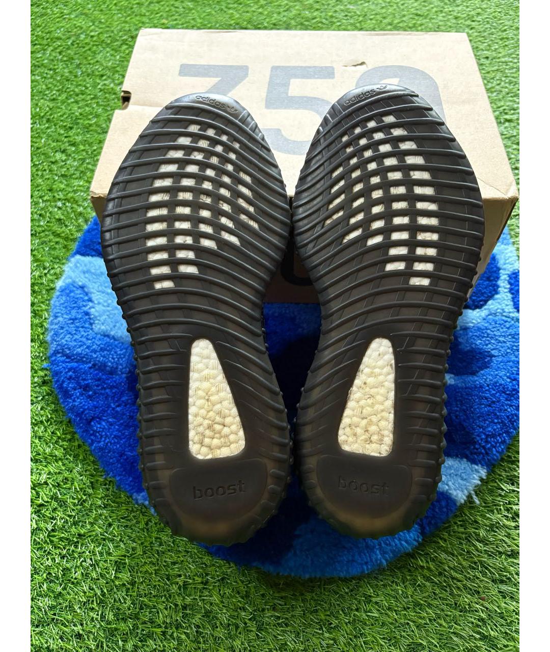 ADIDAS YEEZY Черные текстильные низкие кроссовки / кеды, фото 5