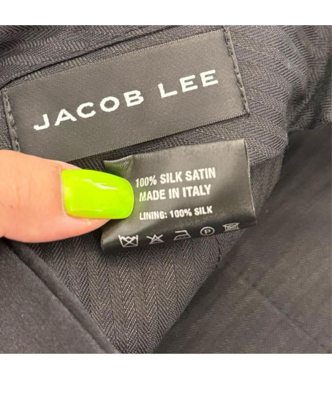 Jacob Lee Черные шелковые шорты, фото 4