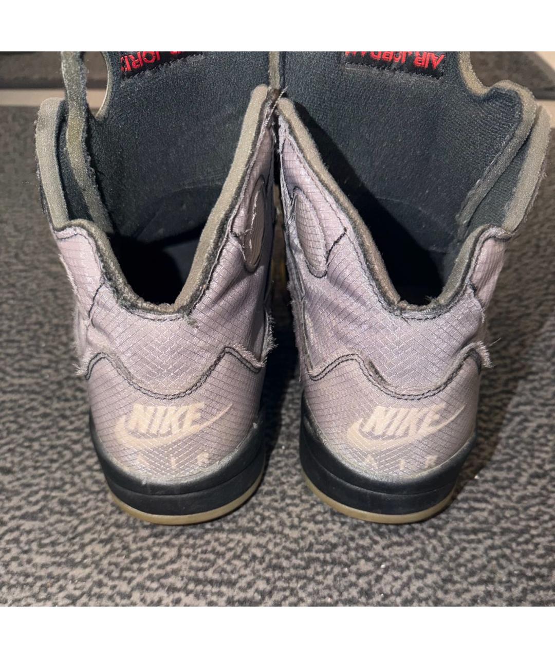 NIKE X OFF-WHITE Антрацитовые высокие кроссовки / кеды, фото 4