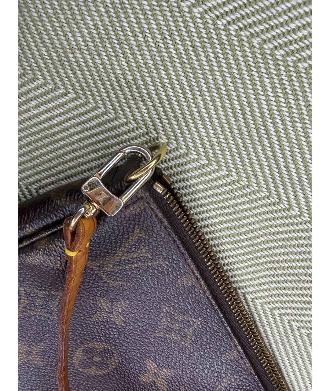LOUIS VUITTON Коричневая канва сумка с короткими ручками, фото 8