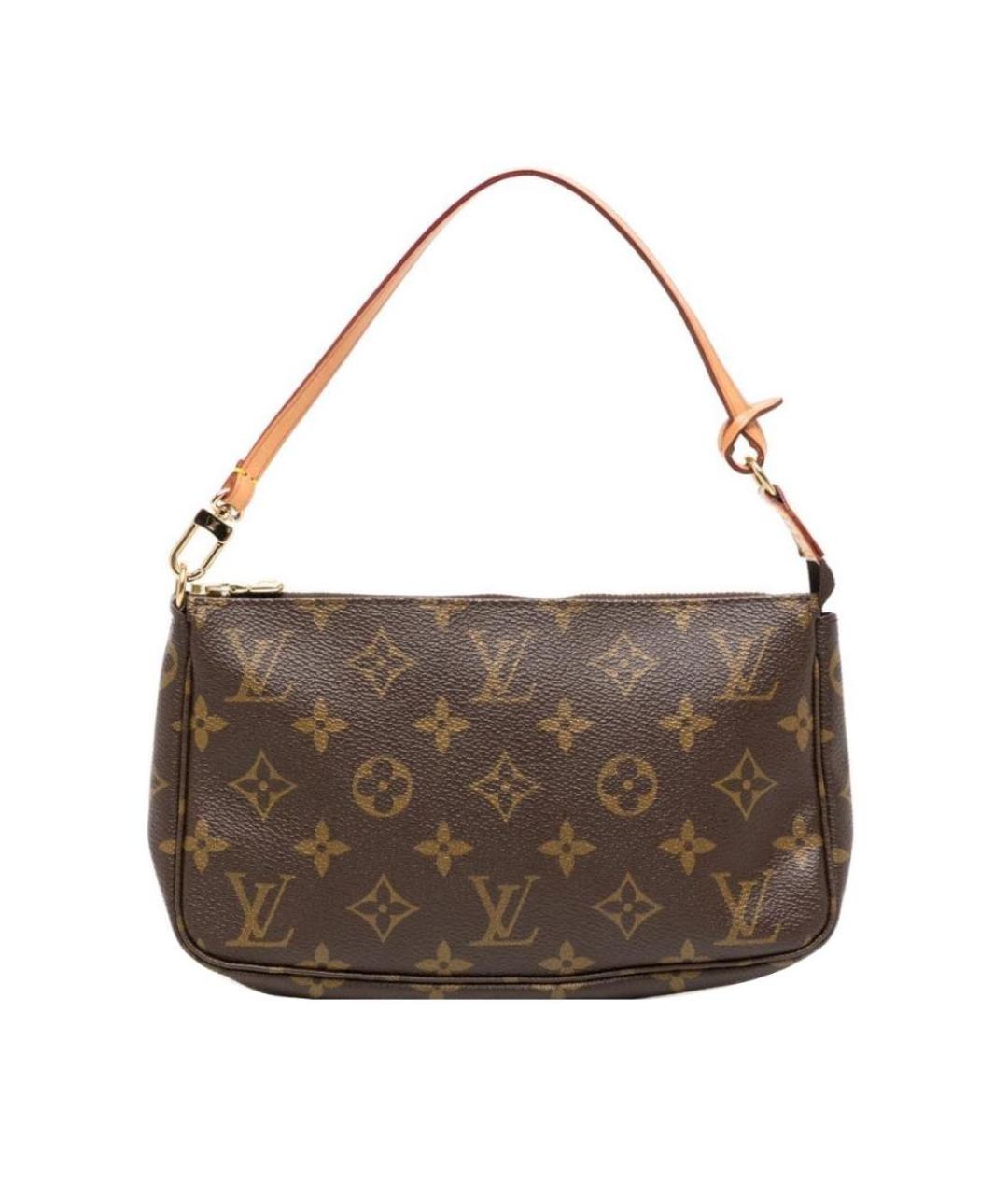 LOUIS VUITTON Коричневая канва сумка с короткими ручками, фото 9