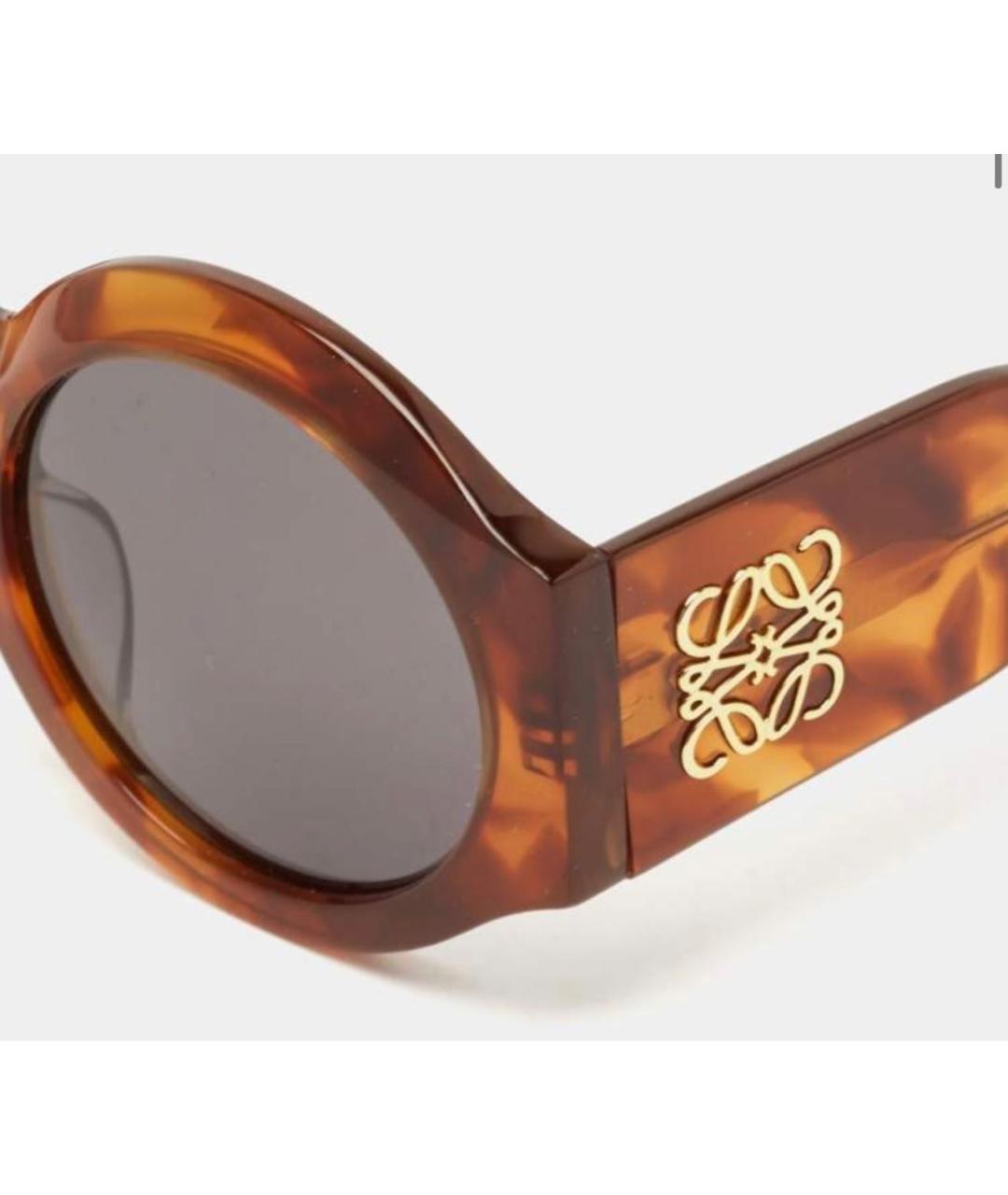 LOEWE Коричневые пластиковые солнцезащитные очки, фото 2