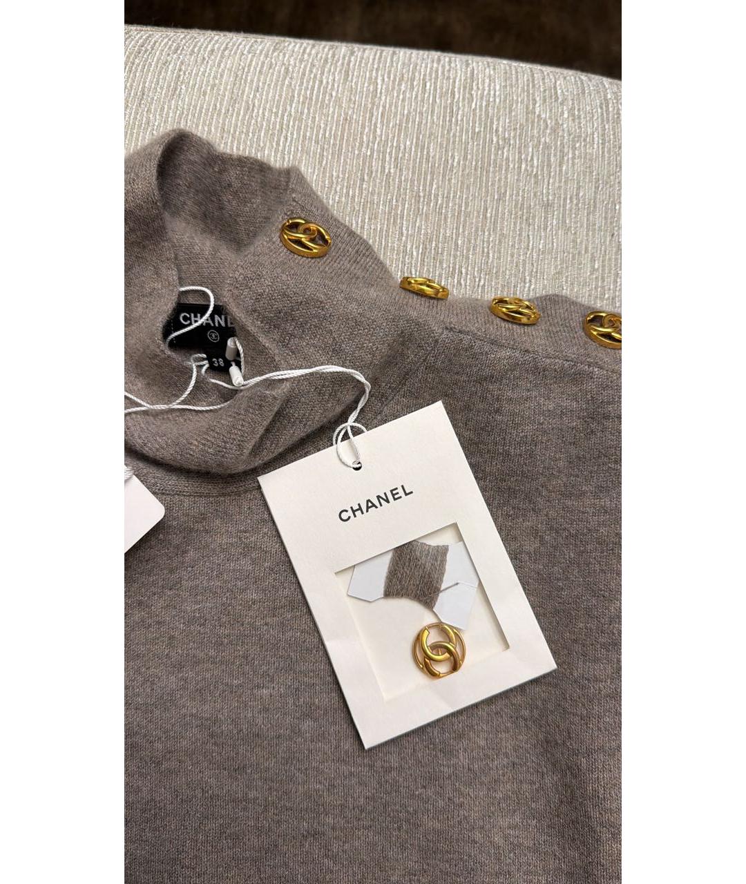 CHANEL Серый джемпер / свитер, фото 4