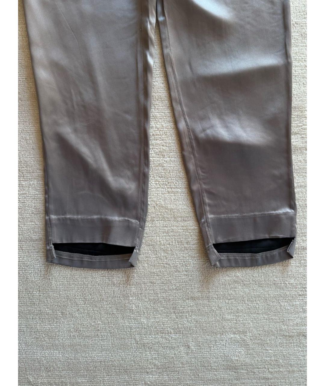 BRUNELLO CUCINELLI Антрацитовые ацетатные брюки узкие, фото 6