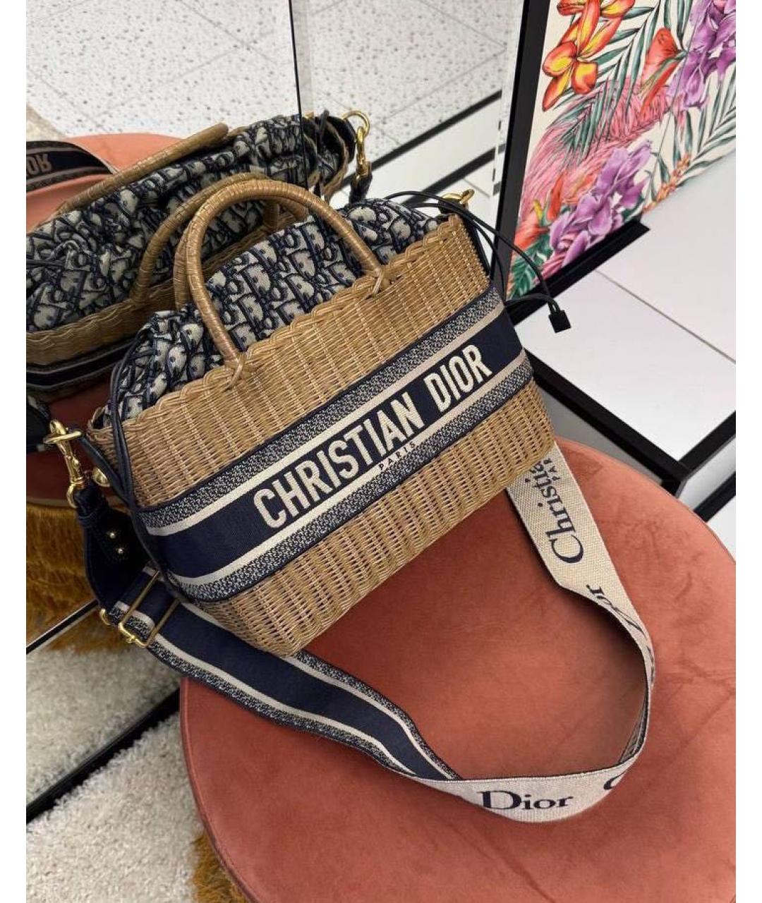 CHRISTIAN DIOR Коричневая сумка с короткими ручками, фото 6