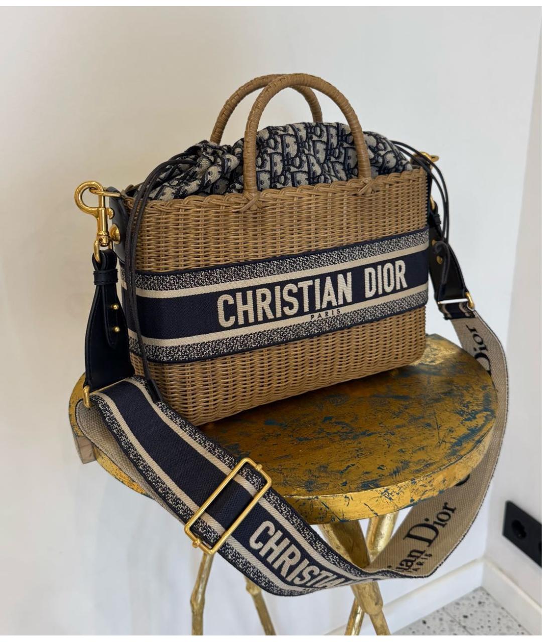 CHRISTIAN DIOR Коричневая сумка с короткими ручками, фото 2