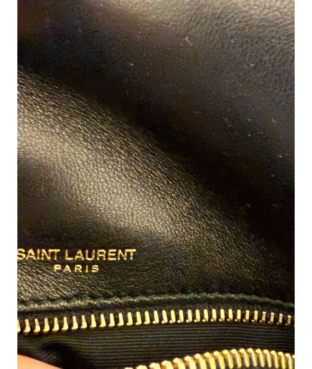 SAINT LAURENT Черная кожаная сумка через плечо, фото 7