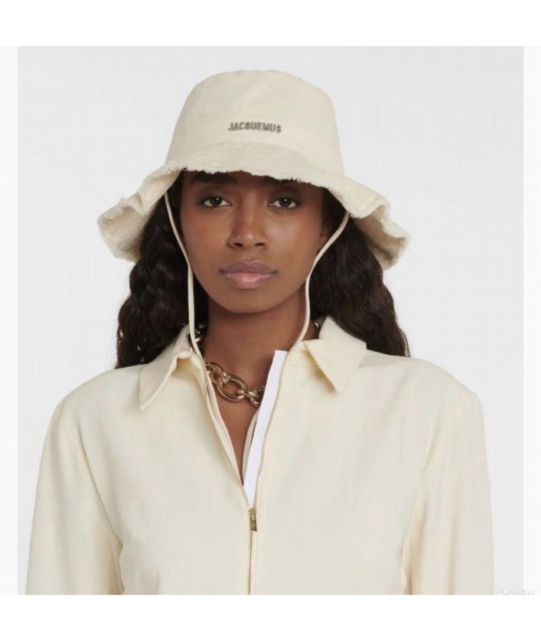 JACQUEMUS Бежевая хлопковая панама, фото 3