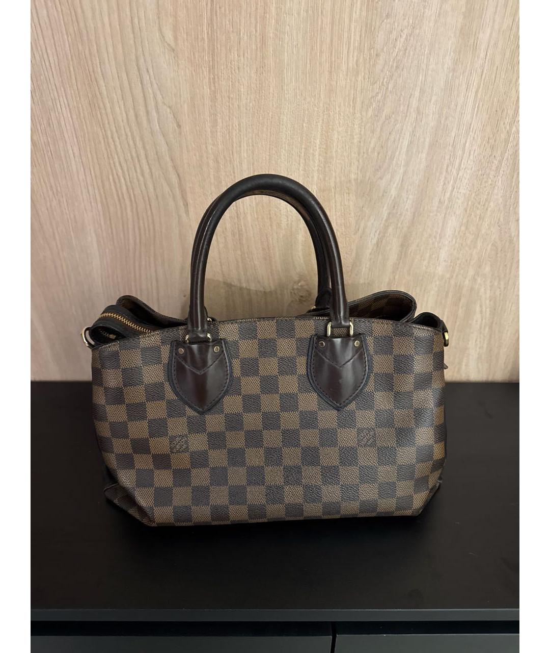 LOUIS VUITTON Коричневая канва сумка с короткими ручками, фото 3