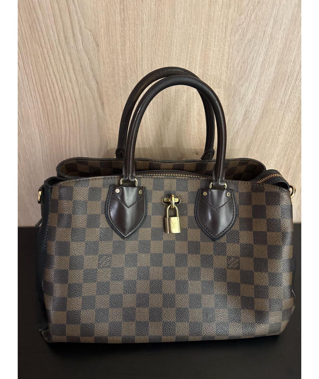 LOUIS VUITTON Коричневая канва сумка с короткими ручками, фото 9