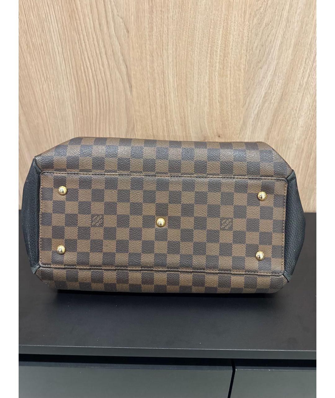 LOUIS VUITTON Коричневая канва сумка с короткими ручками, фото 7