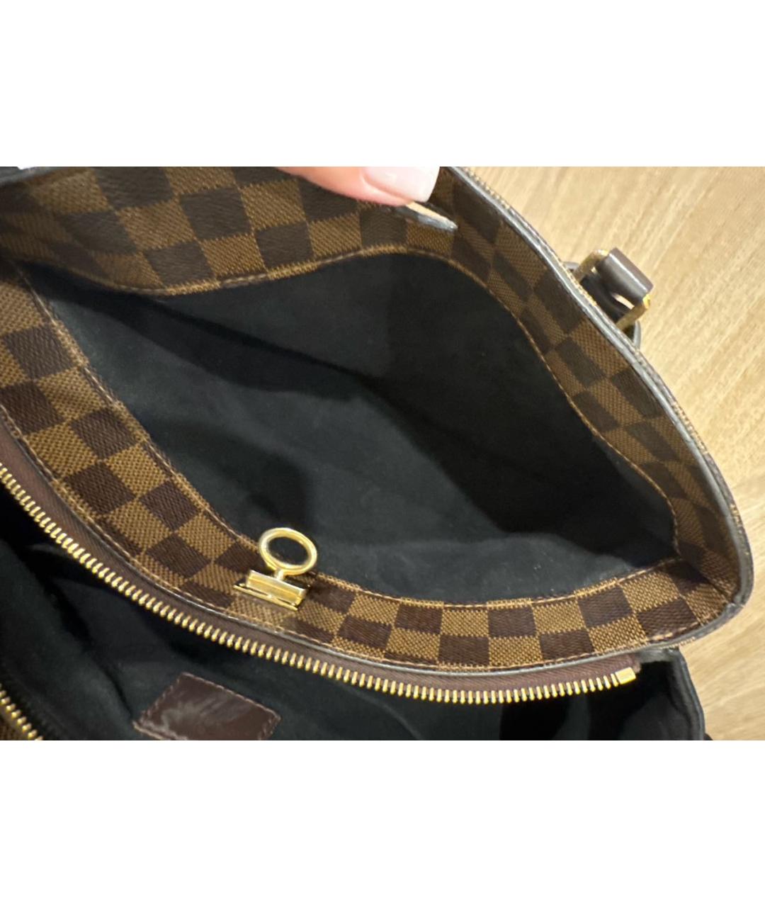 LOUIS VUITTON Коричневая канва сумка с короткими ручками, фото 5