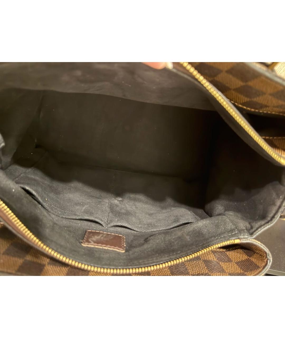 LOUIS VUITTON Коричневая канва сумка с короткими ручками, фото 4