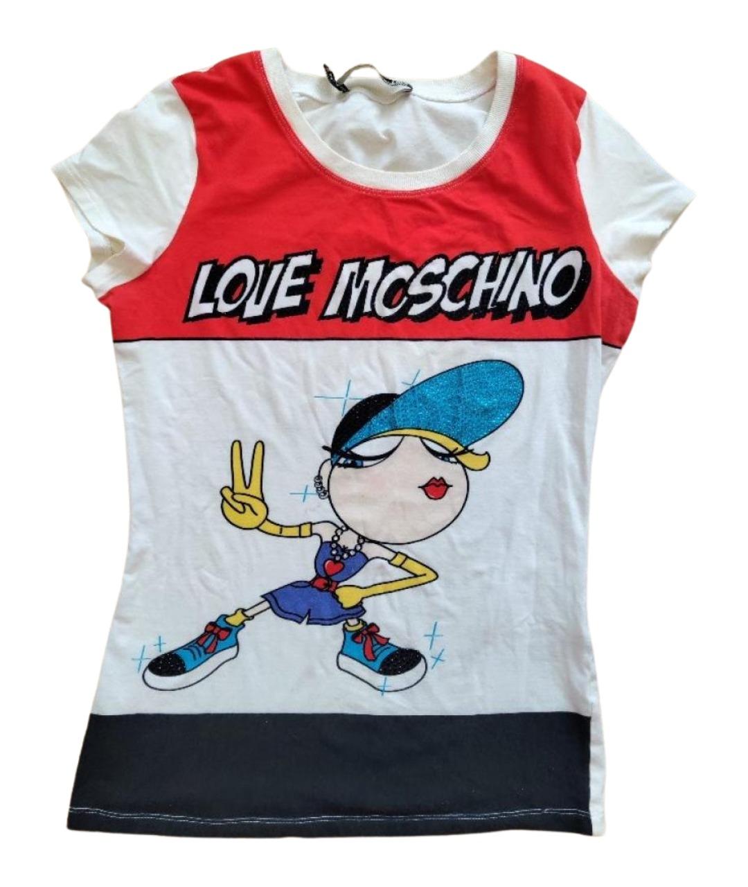 LOVE MOSCHINO Мульти хлопковая футболка, фото 1