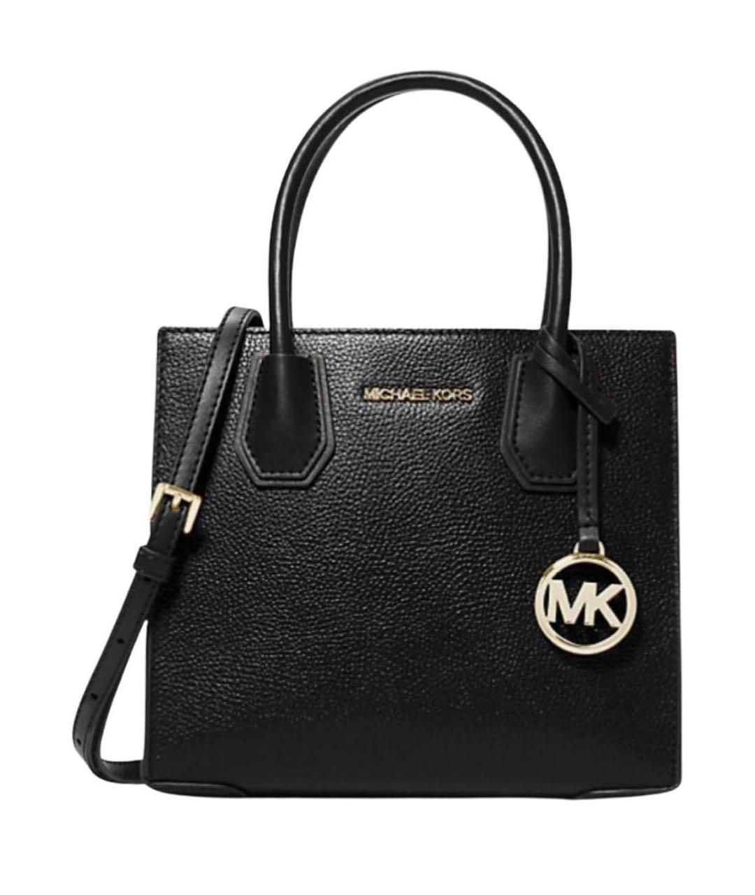 MICHAEL MICHAEL KORS Черная кожаная сумка с короткими ручками, фото 1