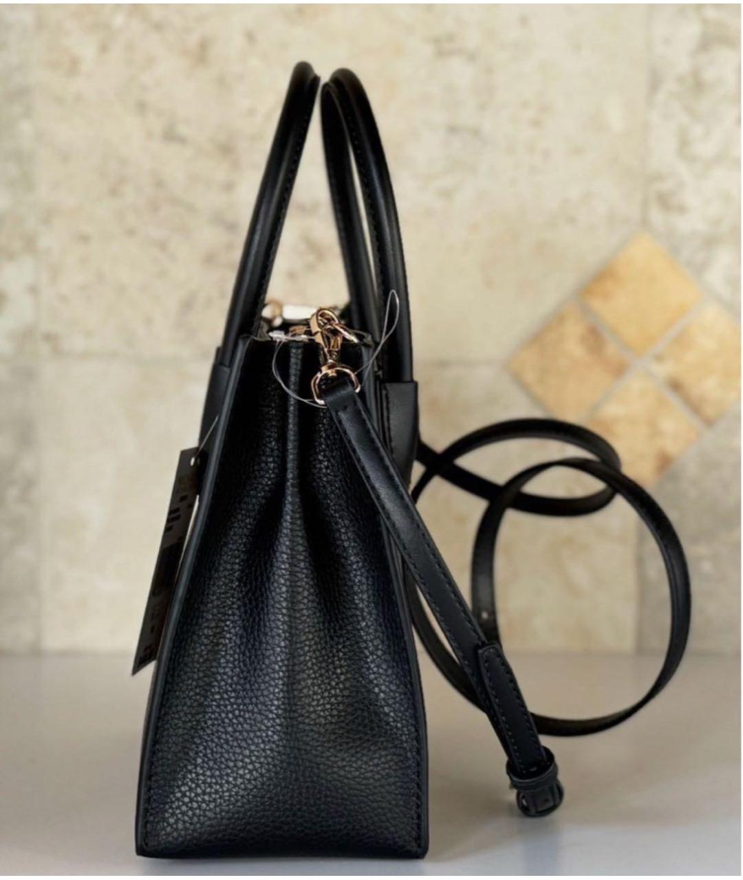 MICHAEL MICHAEL KORS Черная кожаная сумка с короткими ручками, фото 6