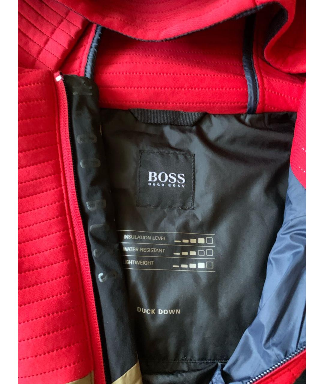 HUGO BOSS Горчичный полиэстеровый пуховик, фото 2