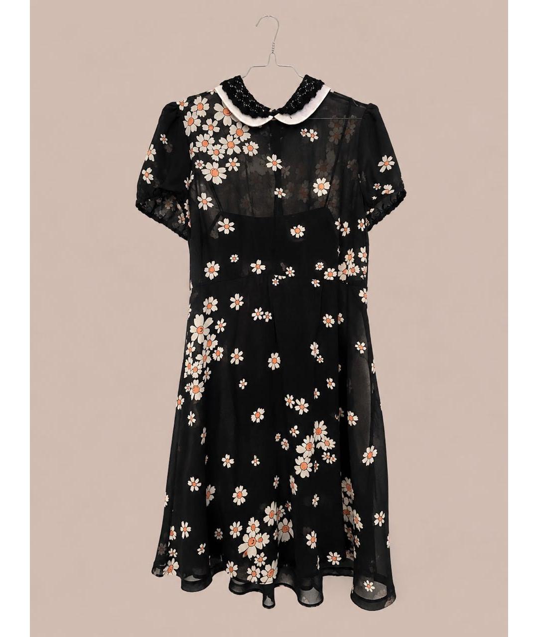 RED VALENTINO Мульти шелковое платье, фото 7