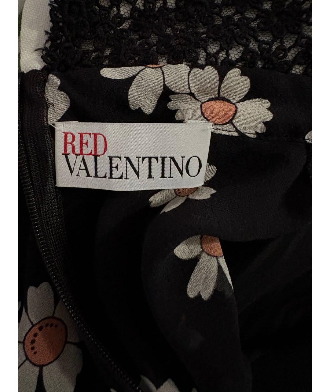RED VALENTINO Мульти шелковое платье, фото 5