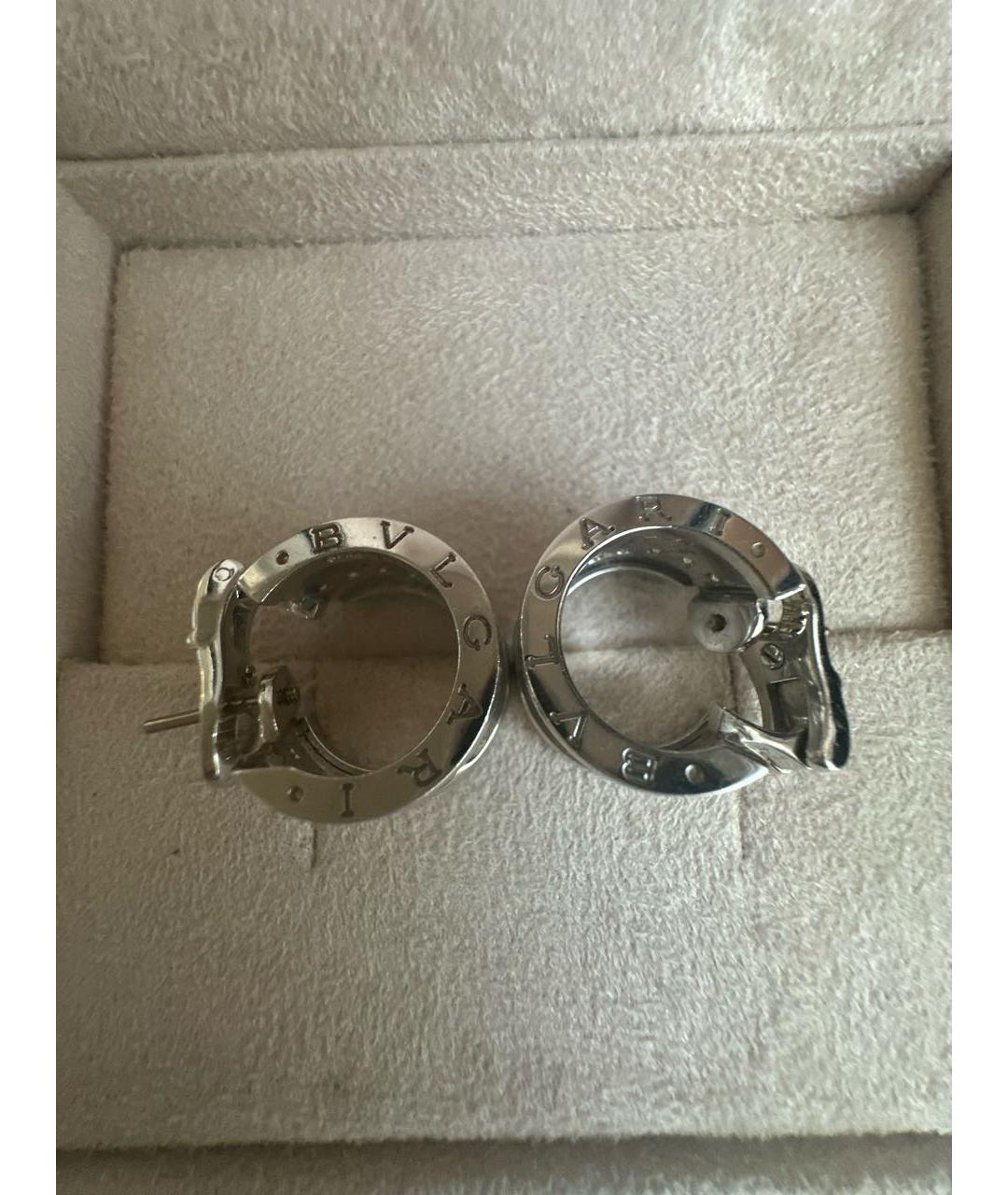 BVLGARI Белые серьги из белого золота, фото 4