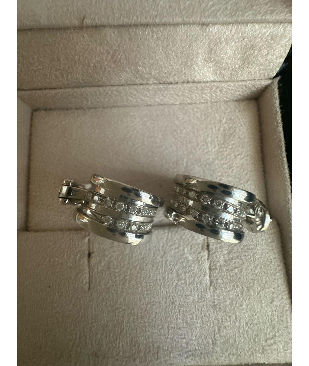 BVLGARI Белые серьги из белого золота, фото 3