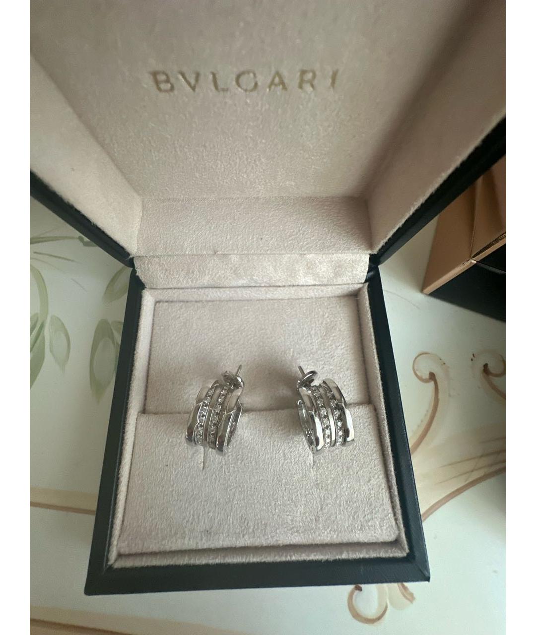 BVLGARI Белые серьги из белого золота, фото 5
