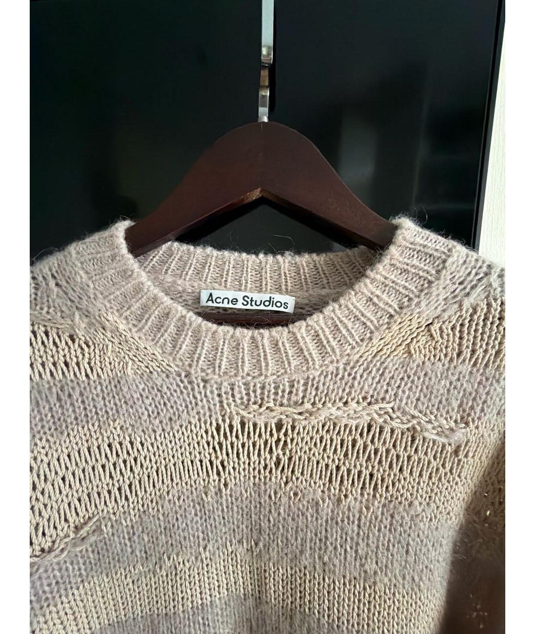 ACNE STUDIOS Бежевый шерстяной джемпер / свитер, фото 4