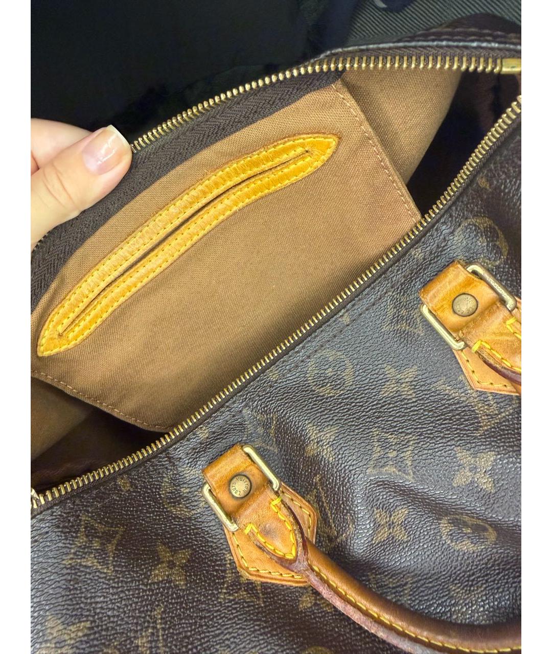LOUIS VUITTON Коричневая канва сумка тоут, фото 8