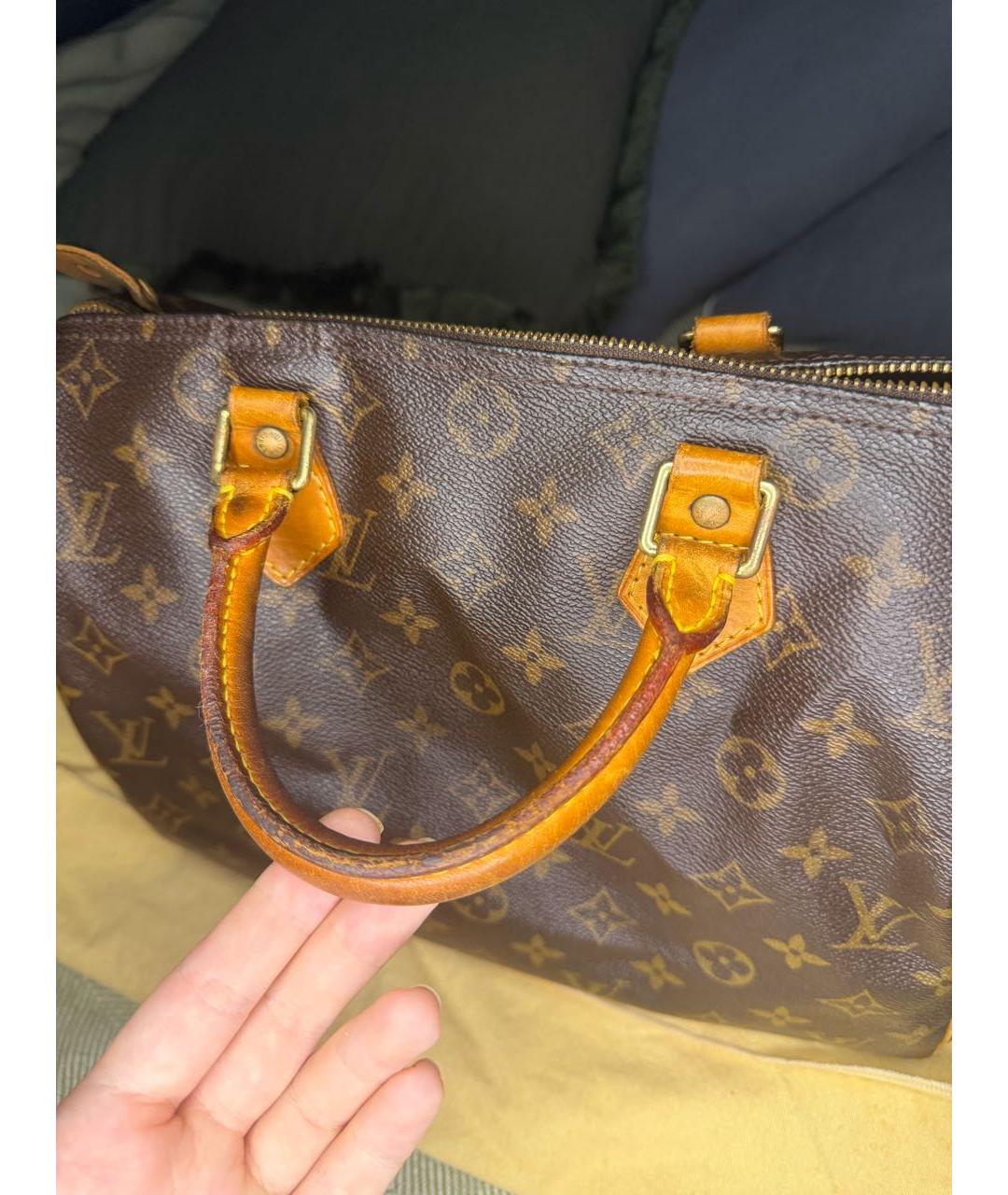 LOUIS VUITTON Коричневая канва сумка тоут, фото 7