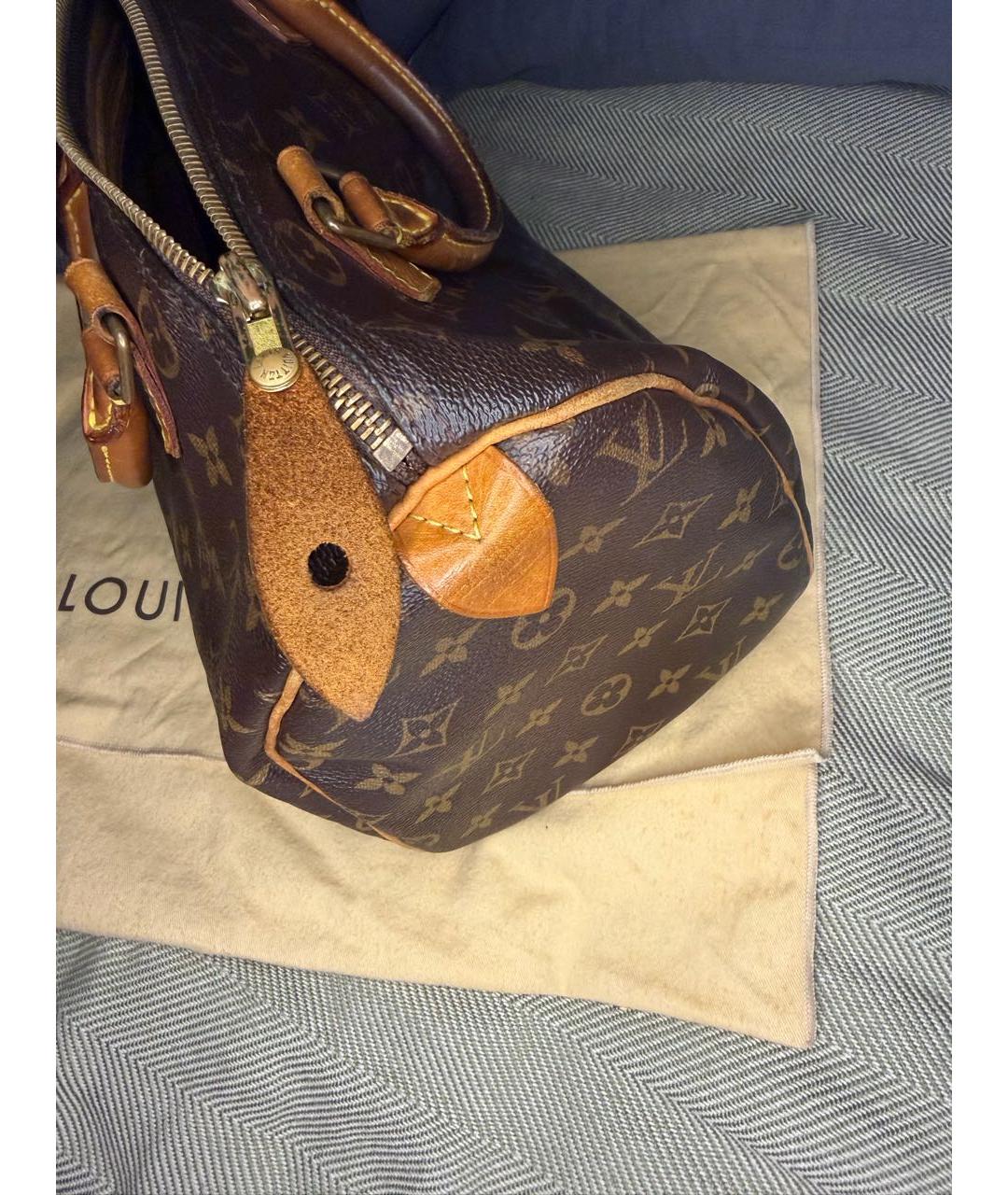 LOUIS VUITTON Коричневая канва сумка тоут, фото 6
