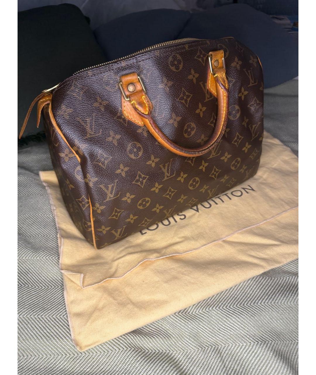 LOUIS VUITTON Коричневая канва сумка тоут, фото 2