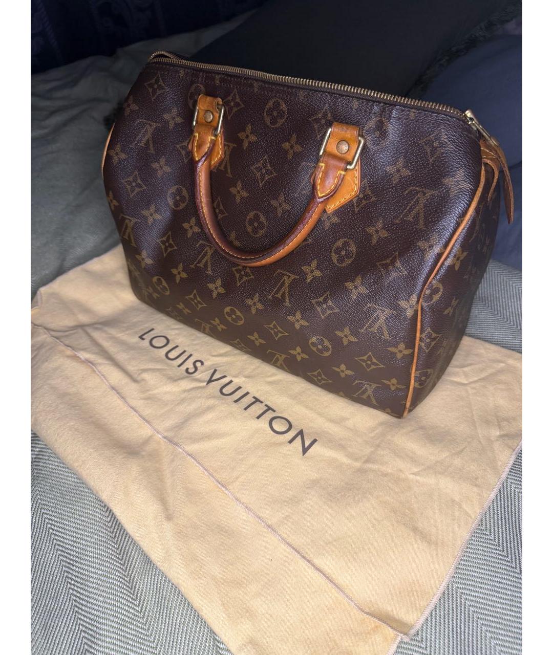 LOUIS VUITTON Коричневая канва сумка тоут, фото 3