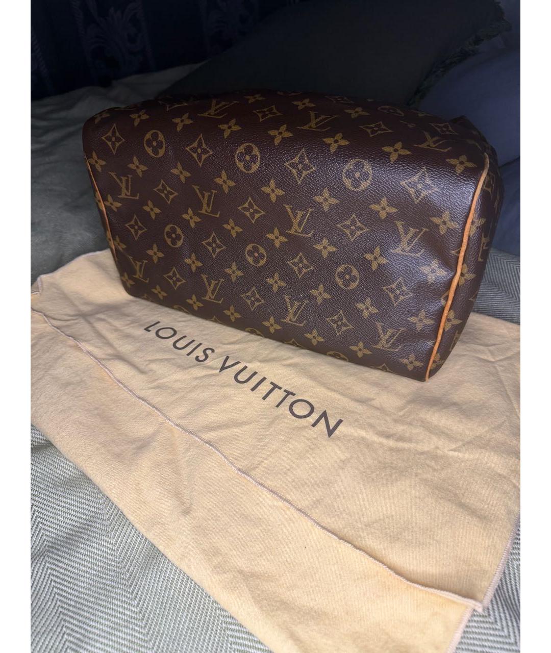 LOUIS VUITTON Коричневая канва сумка тоут, фото 4