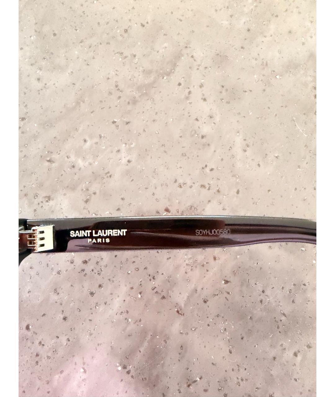 YVES SAINT LAURENT BEAUTY Черные пластиковые солнцезащитные очки, фото 5