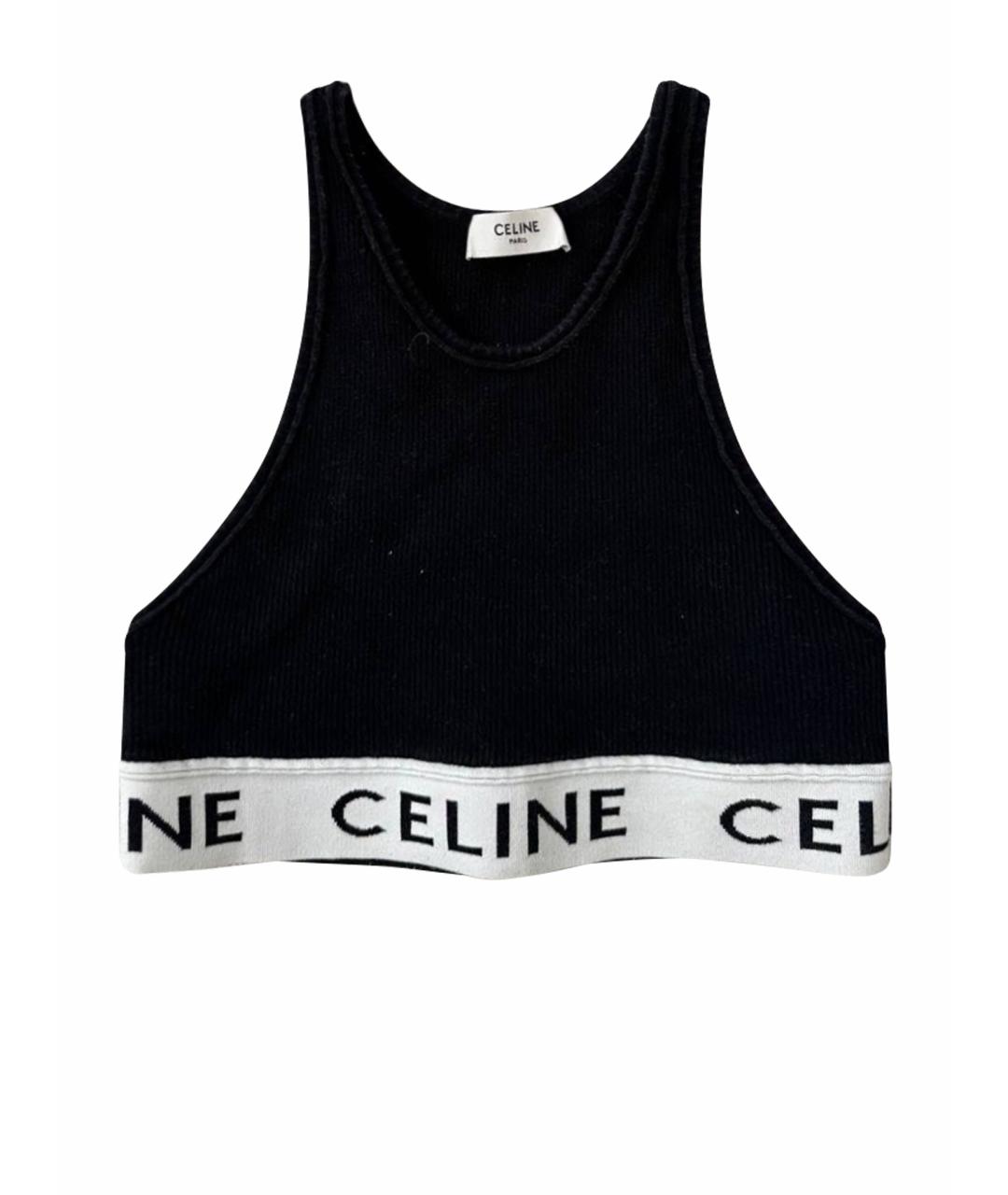 CELINE Черная майка, фото 1