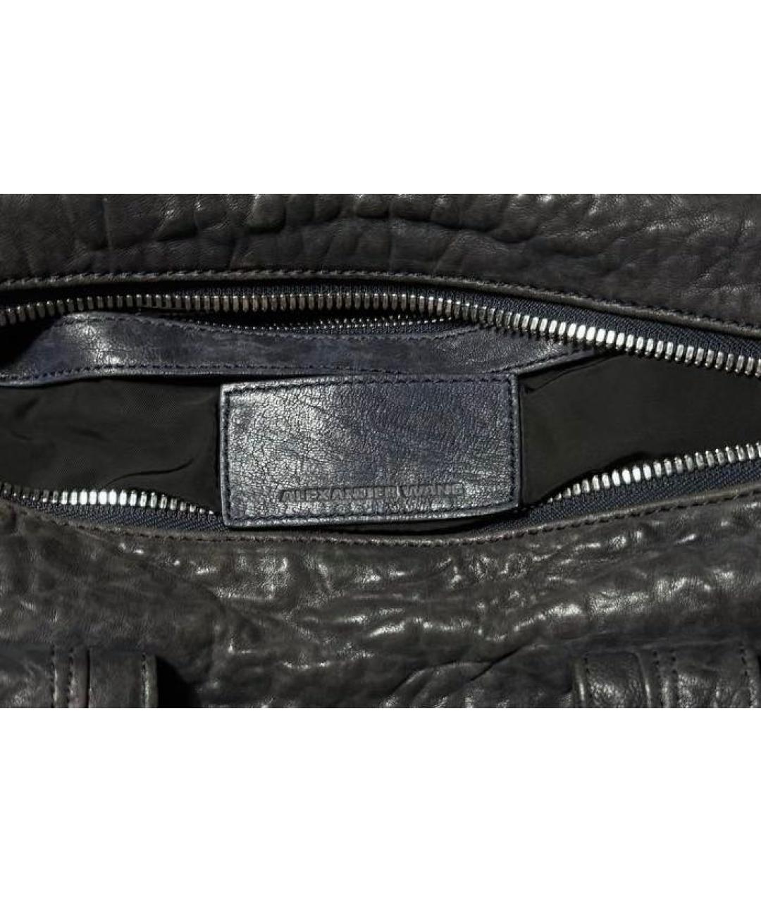 ALEXANDER WANG Черная кожаная сумка через плечо, фото 5