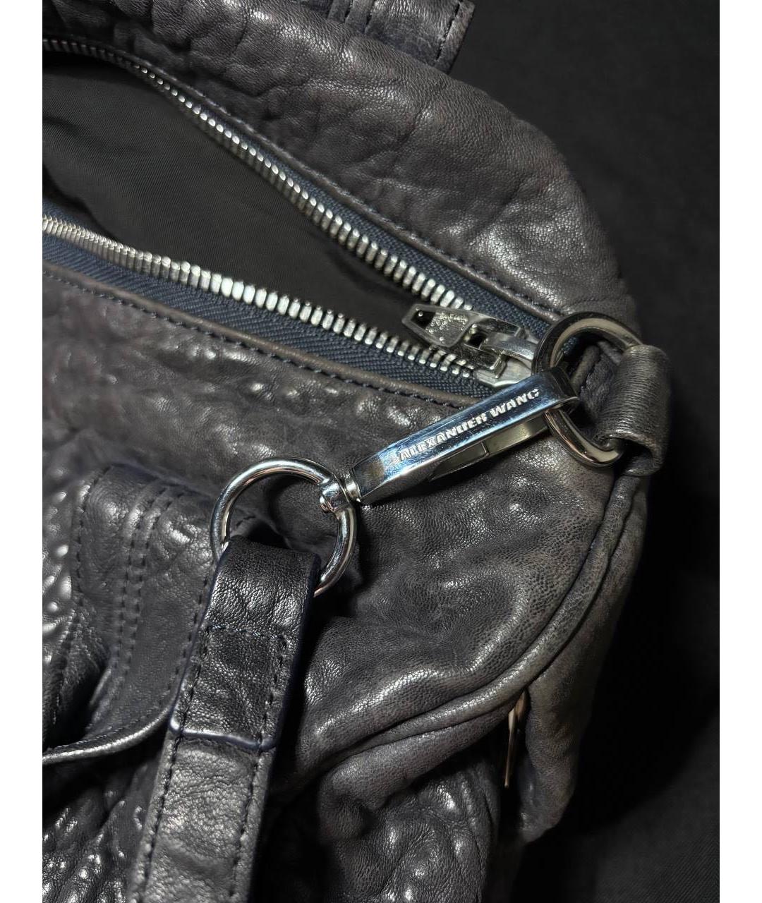 ALEXANDER WANG Черная кожаная сумка через плечо, фото 6