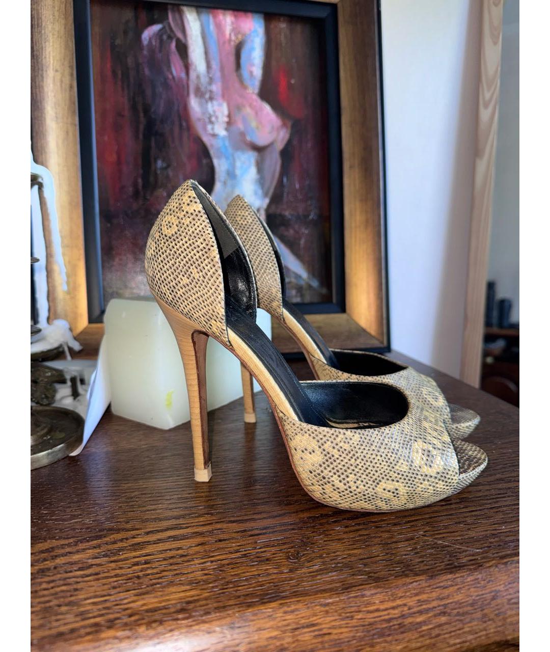 ALEXANDER MCQUEEN Мульти туфли из экзотической кожи, фото 9