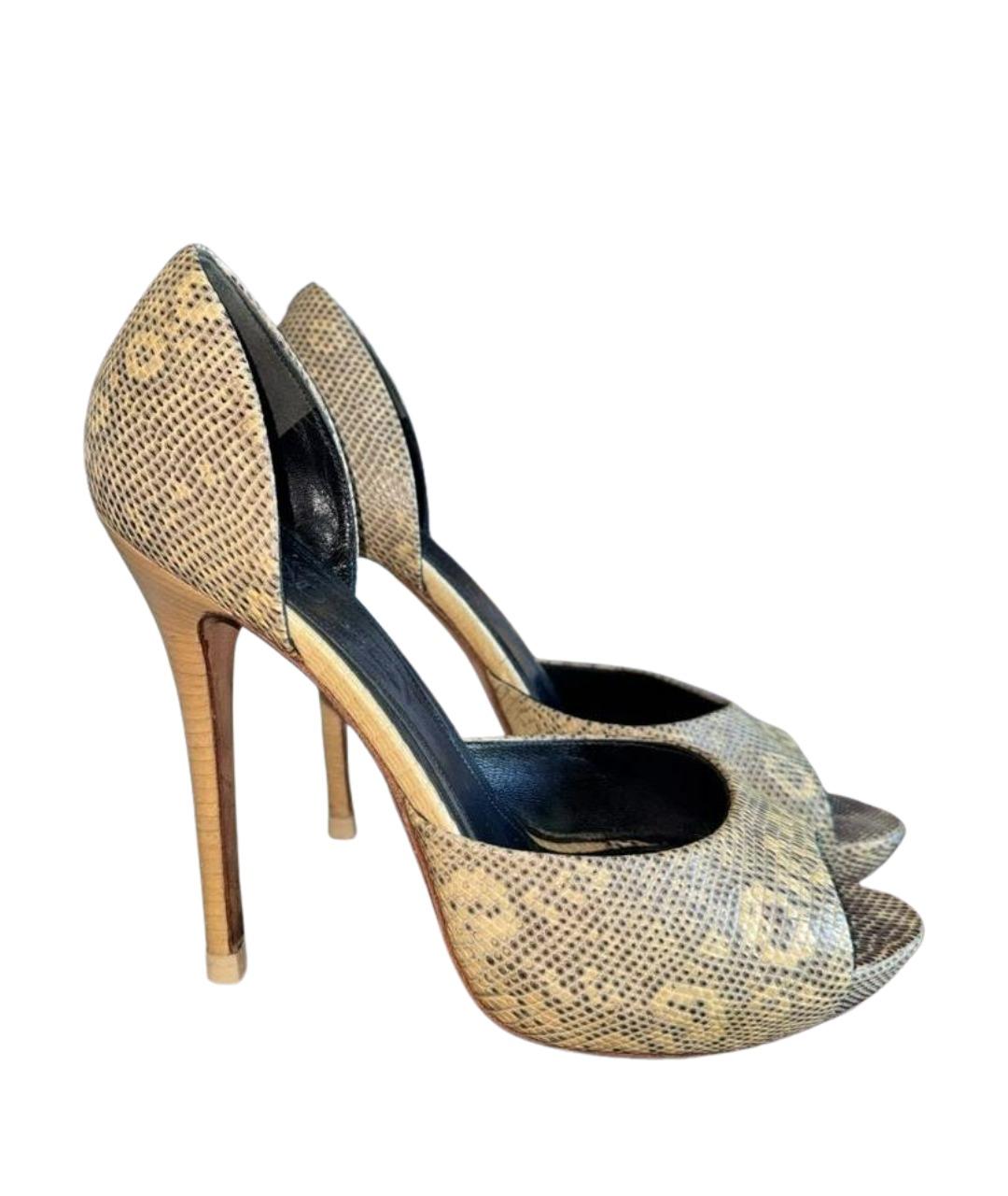 ALEXANDER MCQUEEN Мульти туфли из экзотической кожи, фото 1
