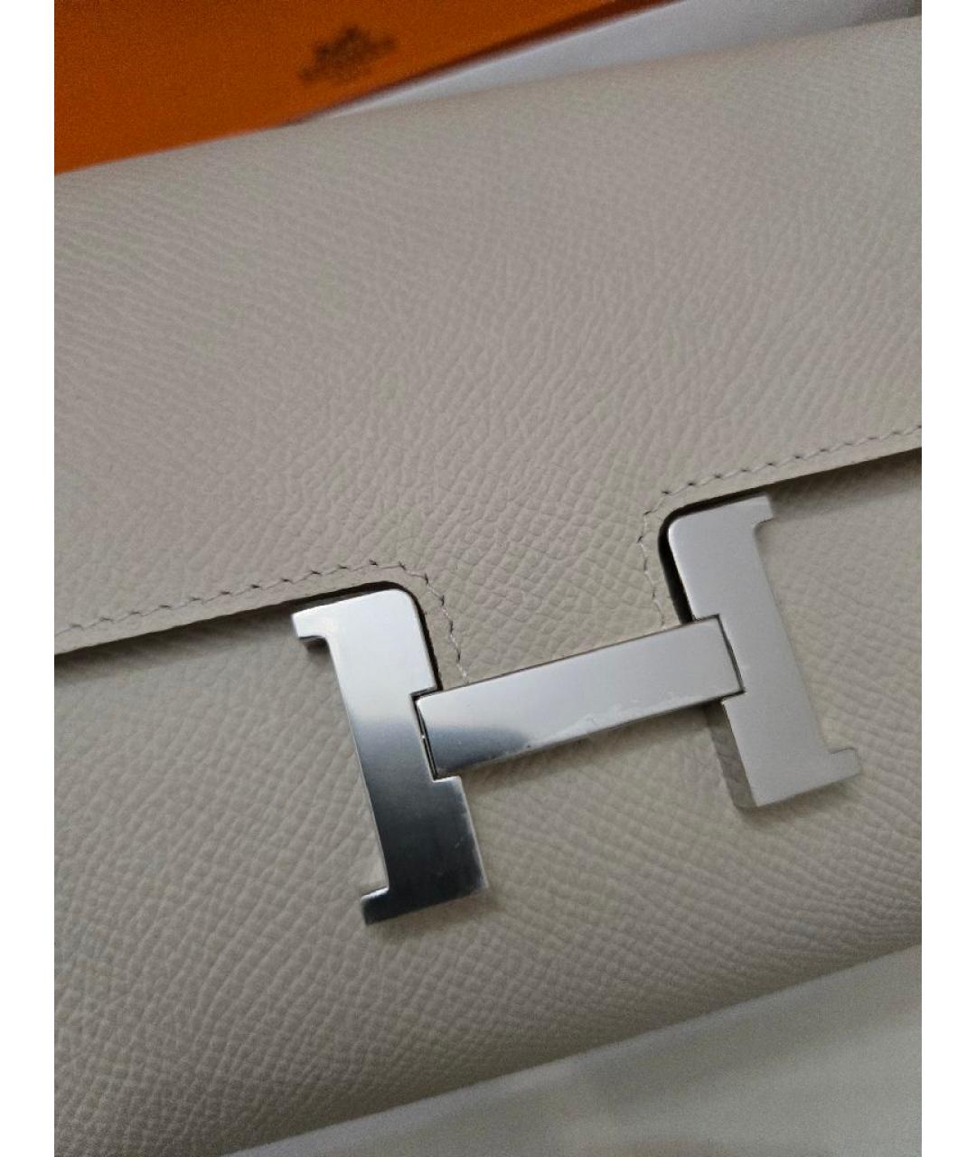 HERMES Бежевая кожаная сумка через плечо, фото 7