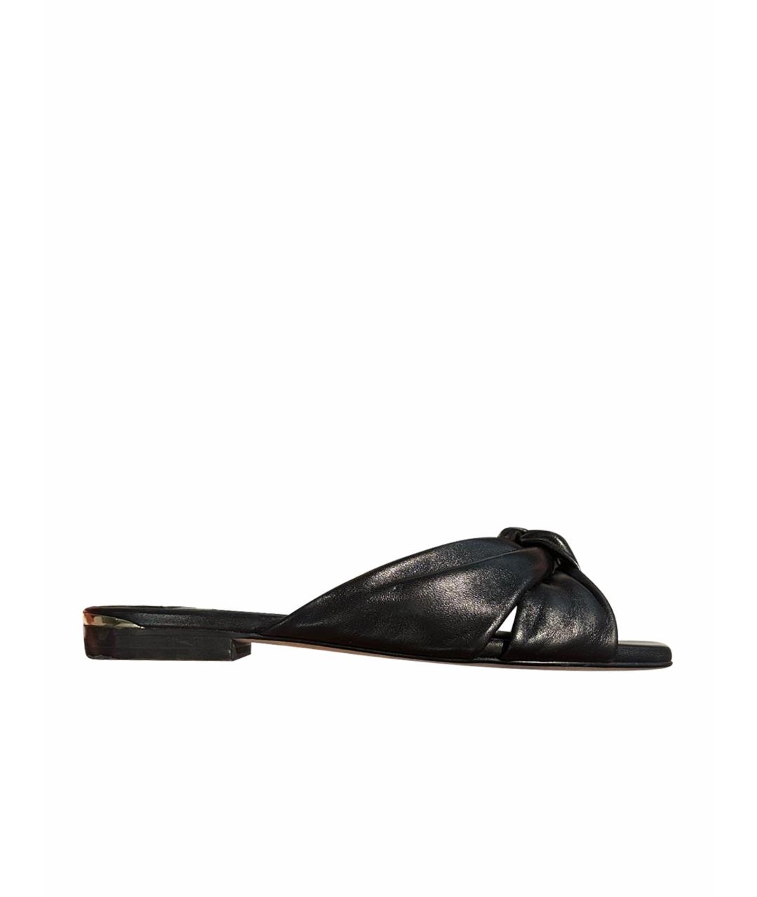 JIMMY CHOO Черные кожаные сандалии, фото 1