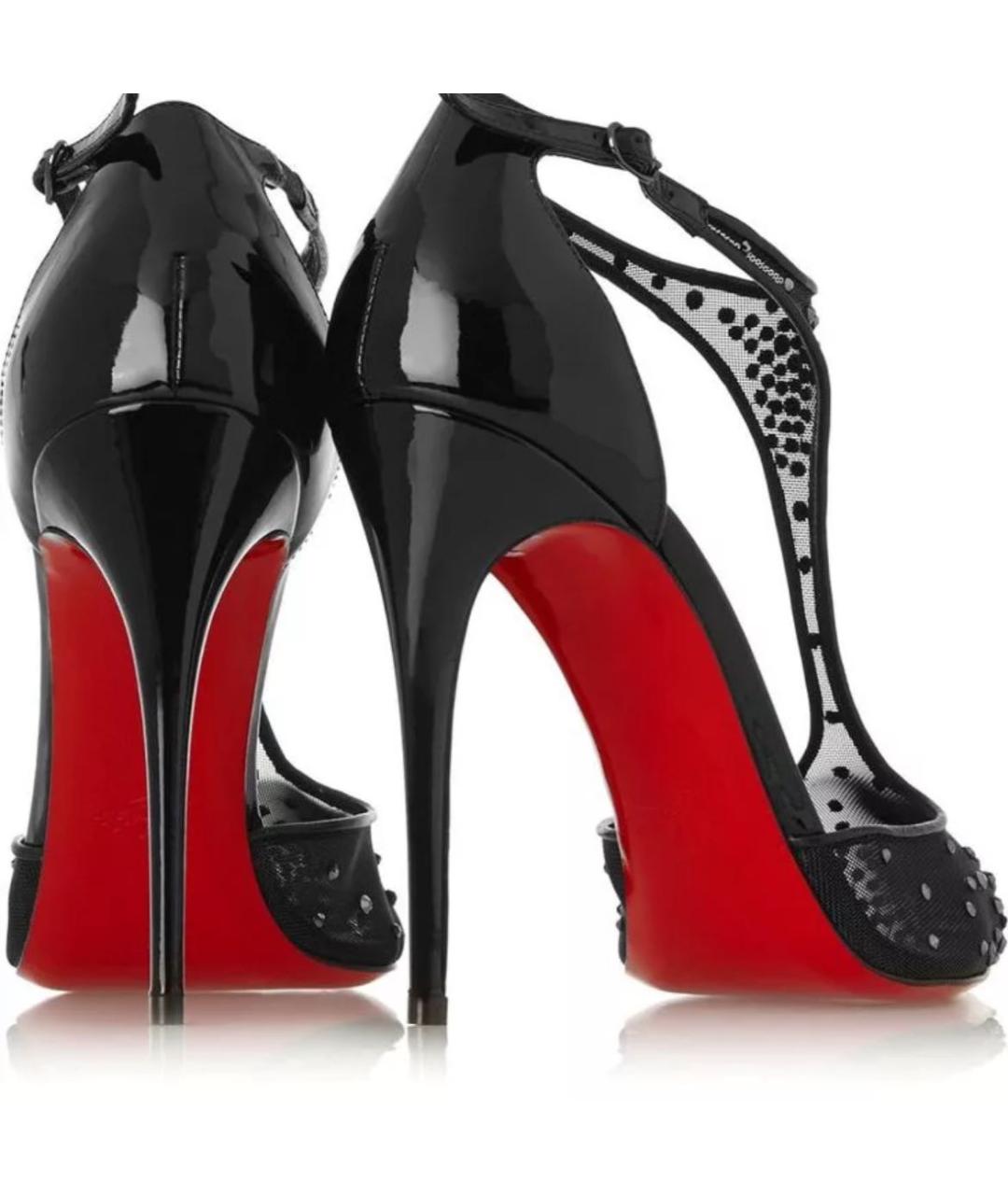 CHRISTIAN LOUBOUTIN Черные туфли из лакированной кожи, фото 4