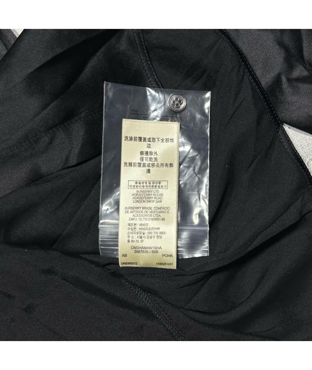 BURBERRY Черная шелковая рубашка, фото 8