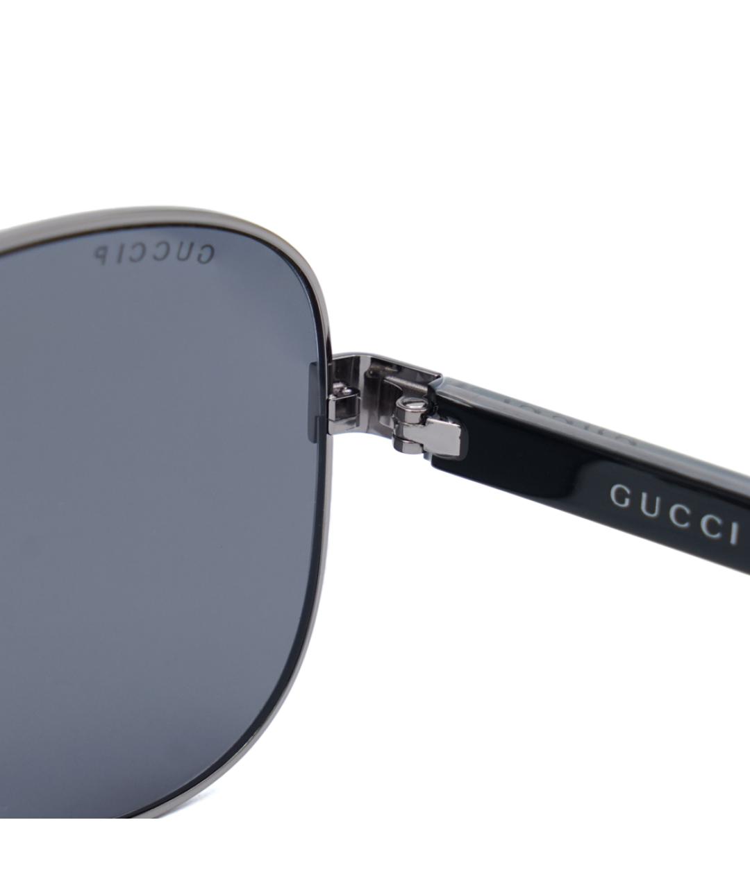 GUCCI Серые металлические солнцезащитные очки, фото 5